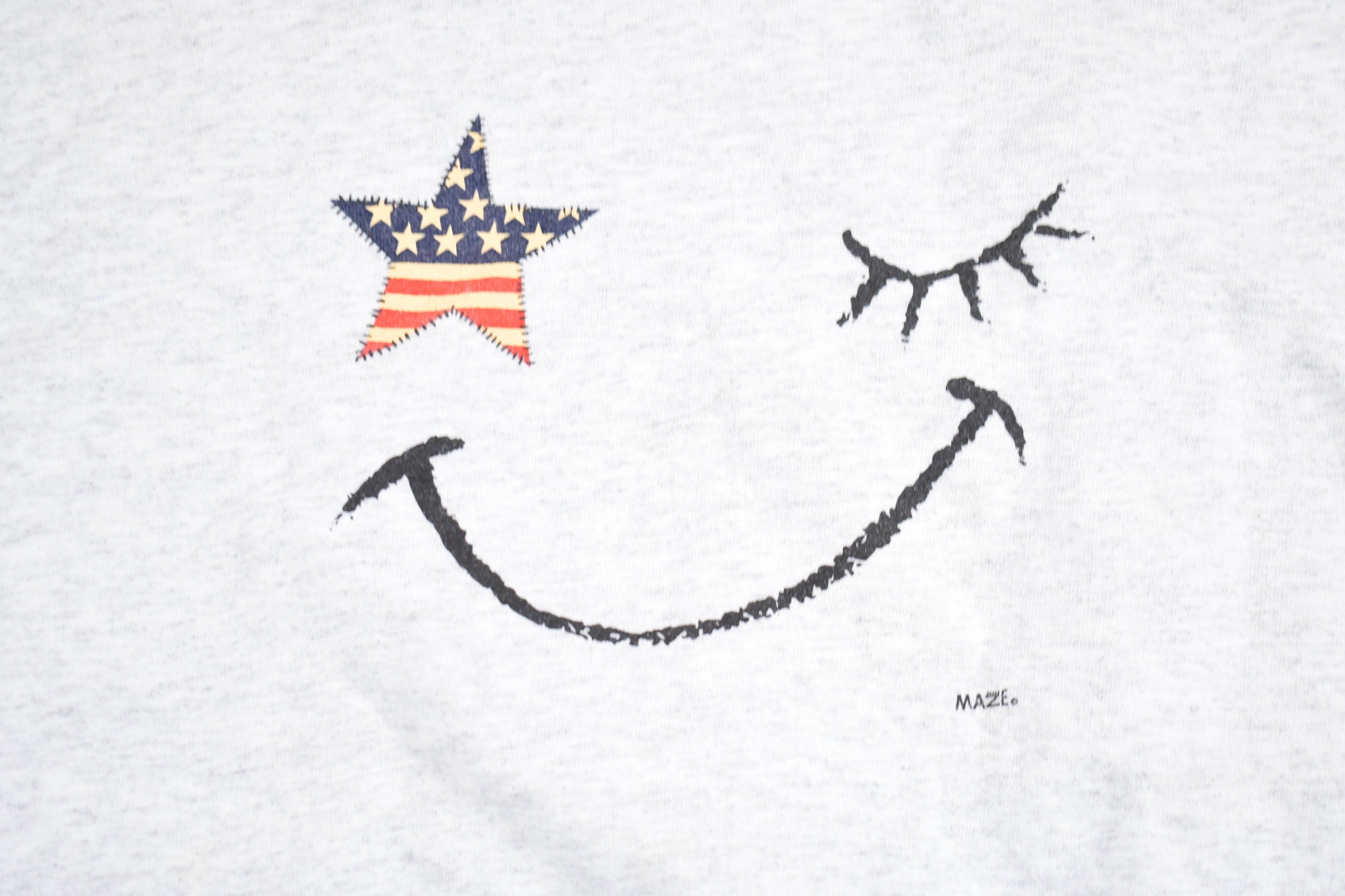 Vintage 1990s Patriotic Smiley Graphic Crewneck Sweater