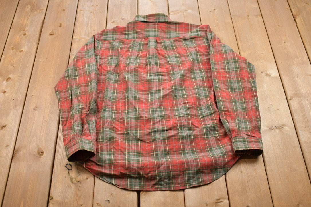 Vintage 1990s Polo Ralph Lauren Plaid Flannel Button Up Shirt