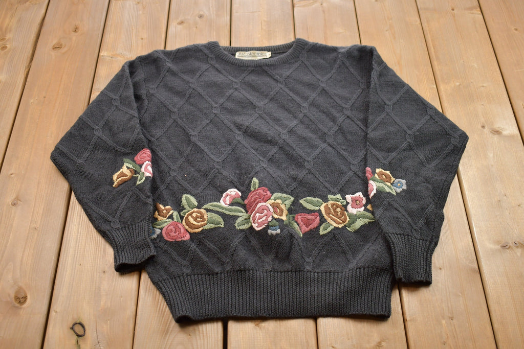 Vintage 1990s JH Collectibles Wool Knitted Crewneck Sweater