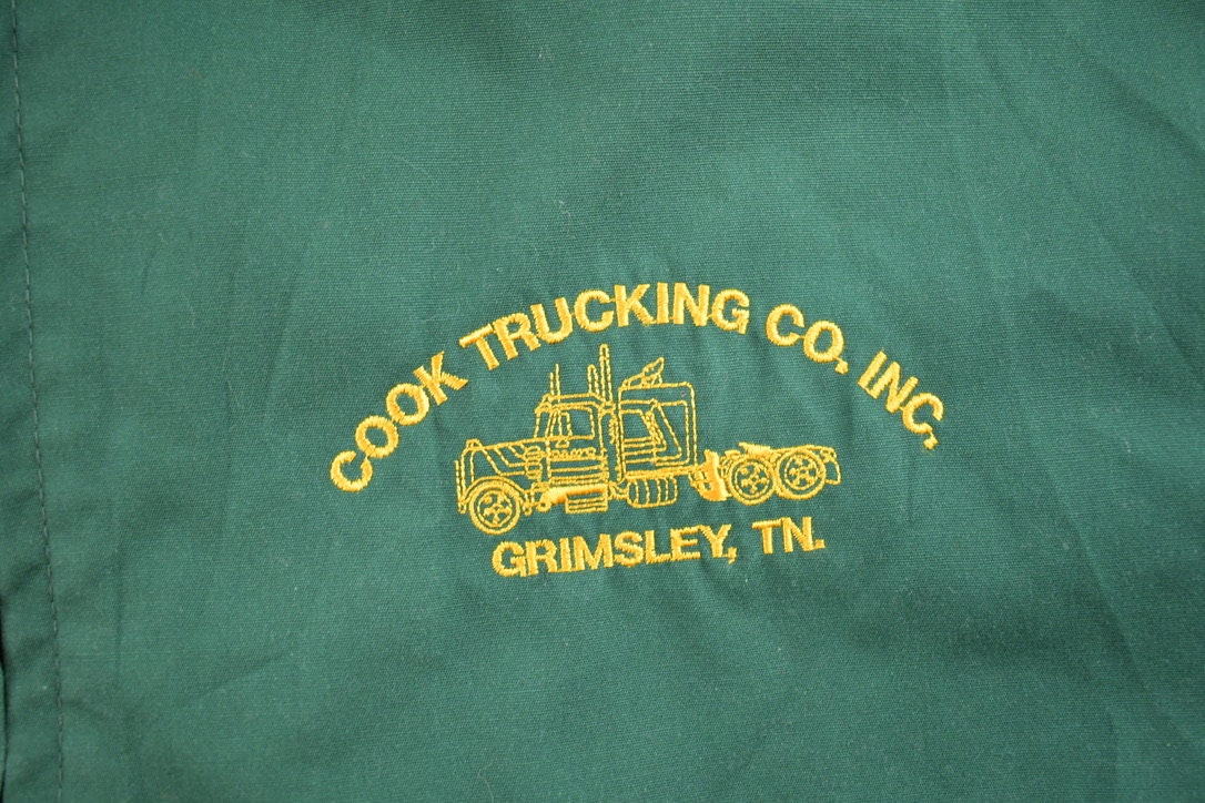 Vintage 1990s Cook Trucking Grimsley Tennessee Windbreaker
