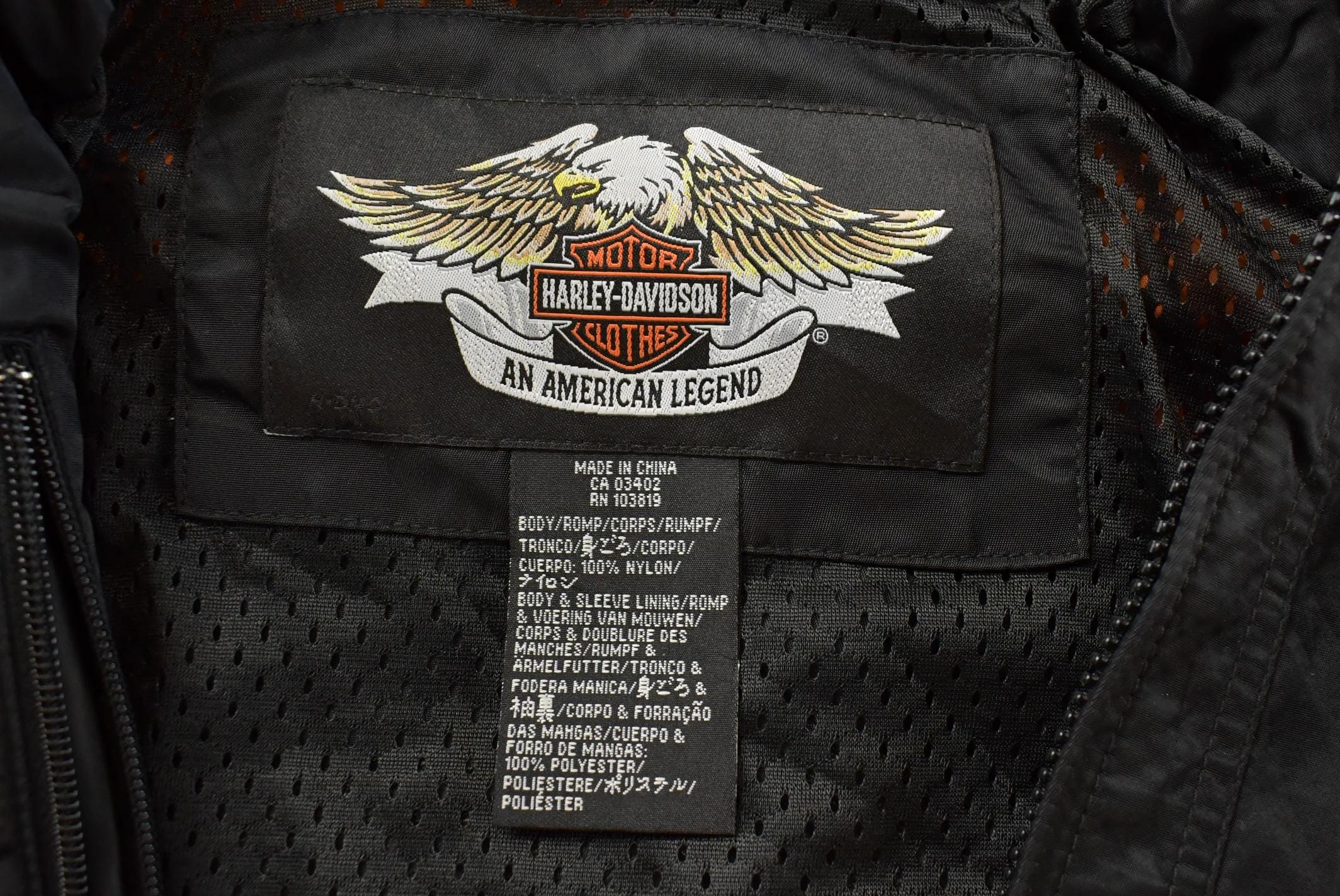 Vintage 1990s Harley Davidson Embroidered Motorcycle Jacket Men's M