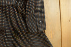 Vintage 1970s Plaid Trench Overcoat Women's Small