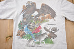 Vintage 1990s Animals Manitoba Hanes Beefy Longsleeve T-Shirt