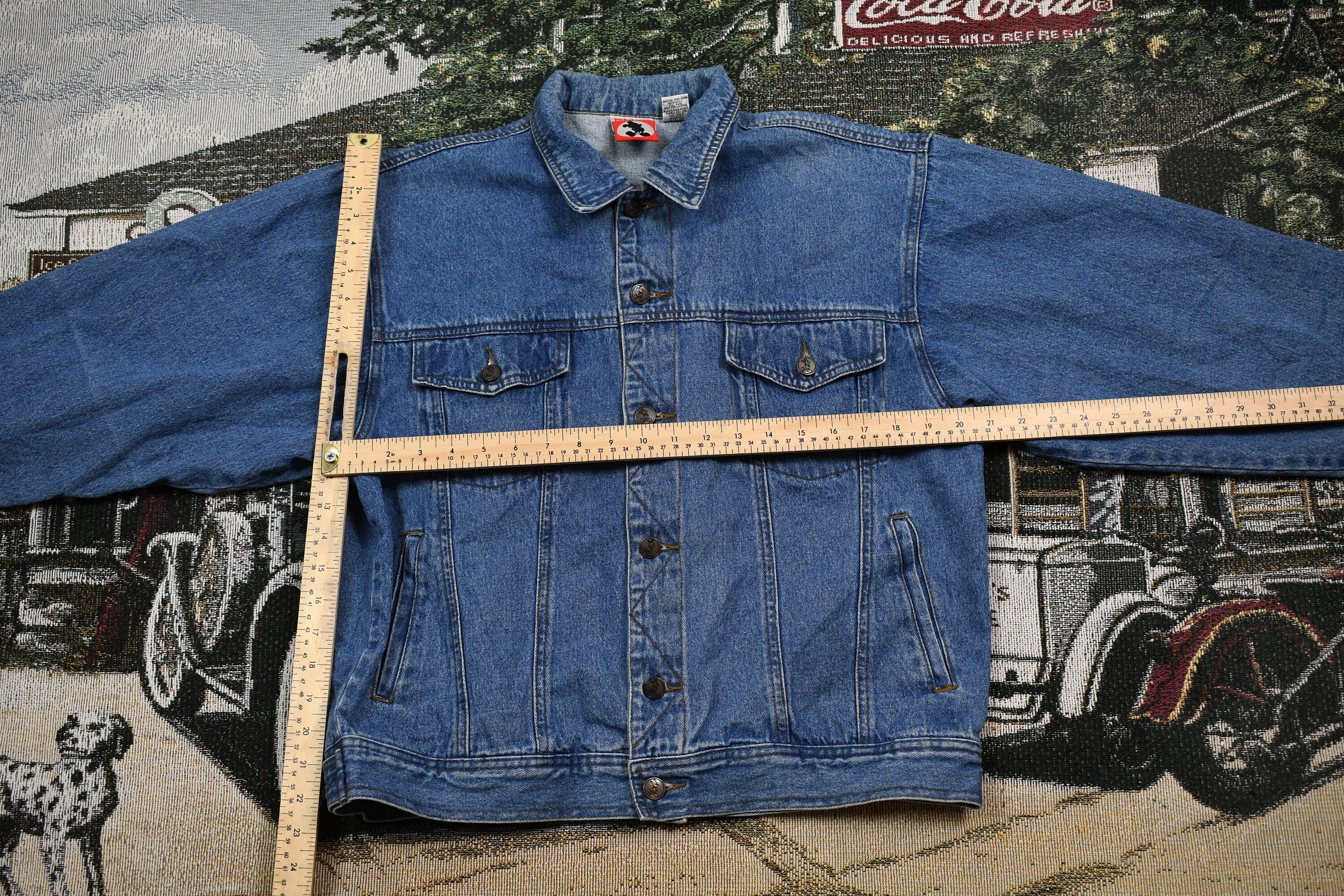 Vintage 1990s Mickey Inc Disney Embroidered Jean Jacket