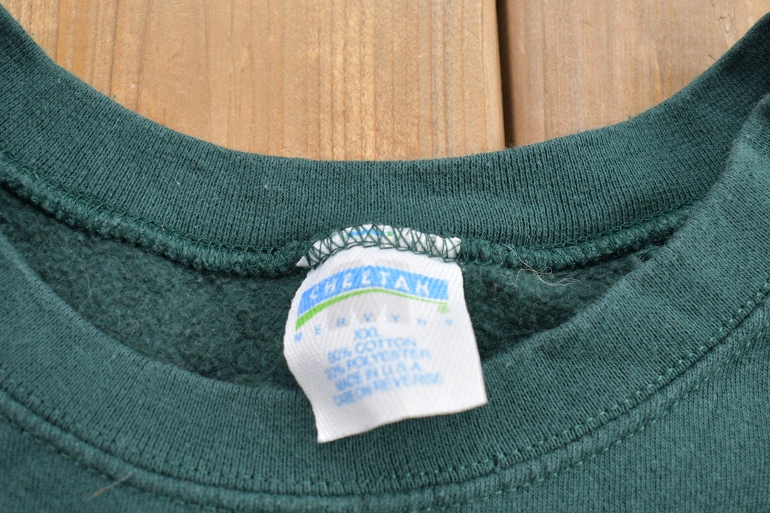 Vintage 1990s Blank Green Crewneck Sweatshirt