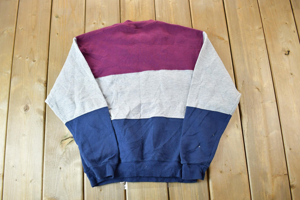 Vintage 1990s Russell Athletic Colour Block Crewneck Sweatshirt