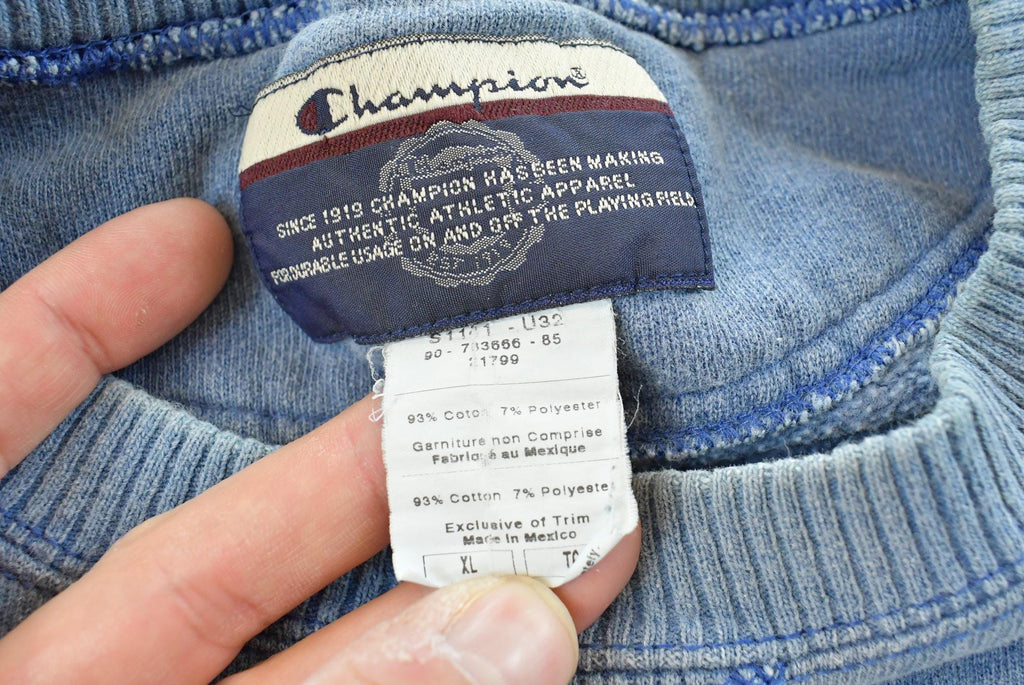 Vintage 1990s Champion Sun Faded Logo Crewneck Sweatshirt Men's XL /