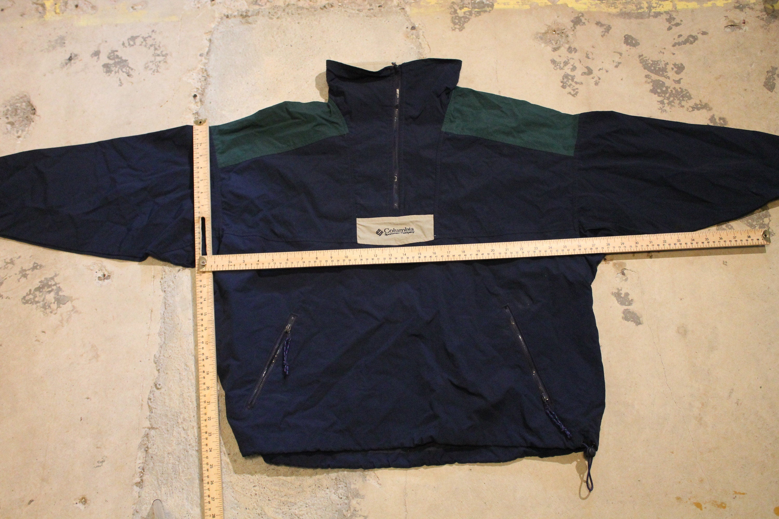 Vintage 1990s Columbia USA Half Zip Windbreaker