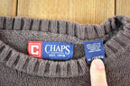 Vintage 1990s Chaps Knit Abstract Pattern Crewneck Sweater Mens M