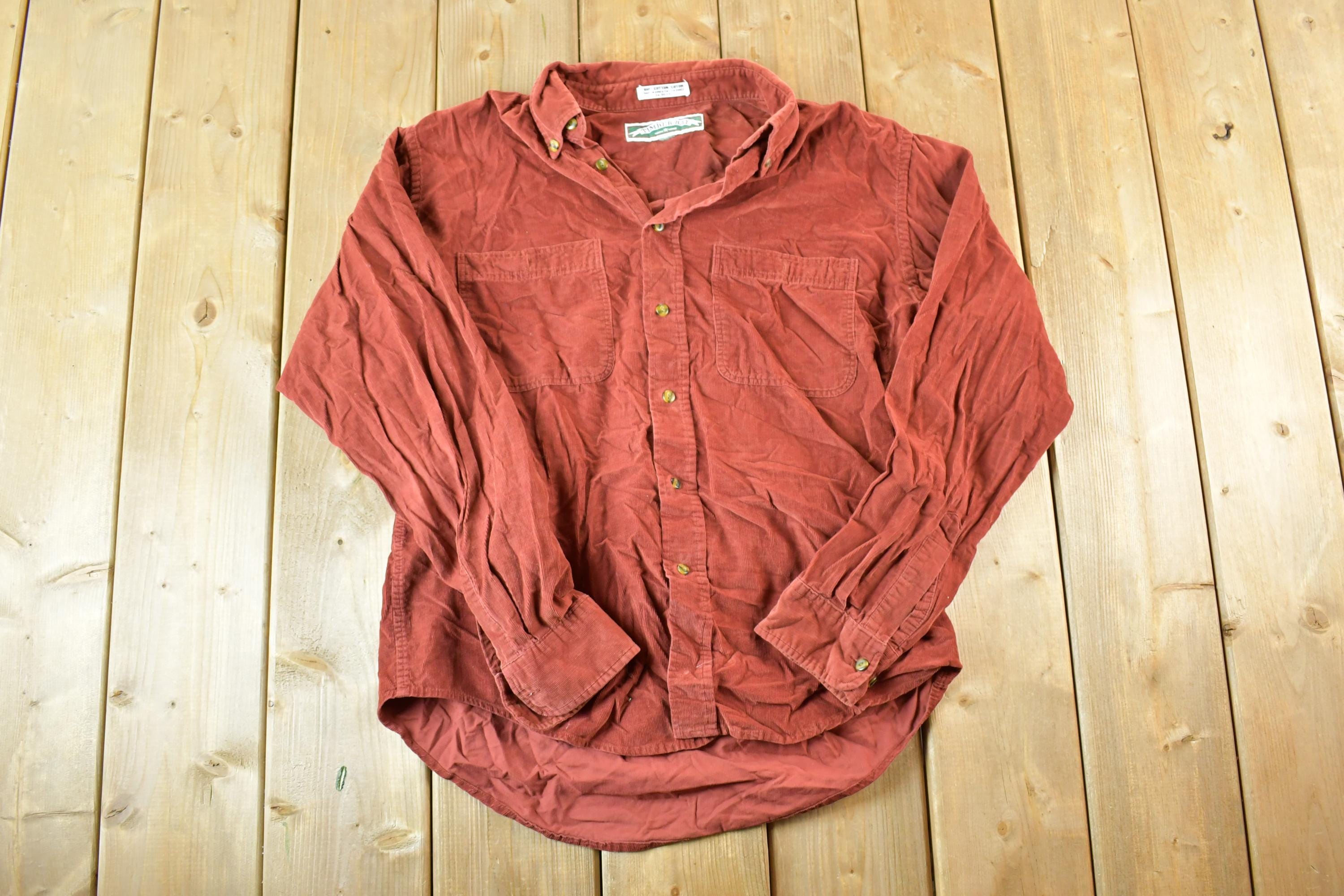 Vintage 1990s Timber Bay Corduroy Button Up Shirt Men's L