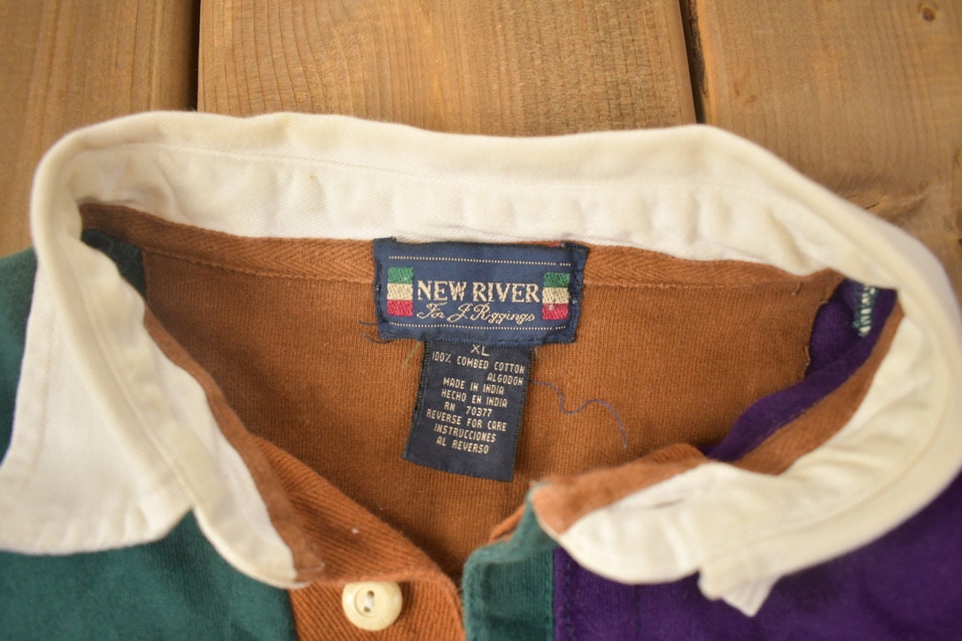 Vintage 1990s New River Colorful Blank Button Up Shirt