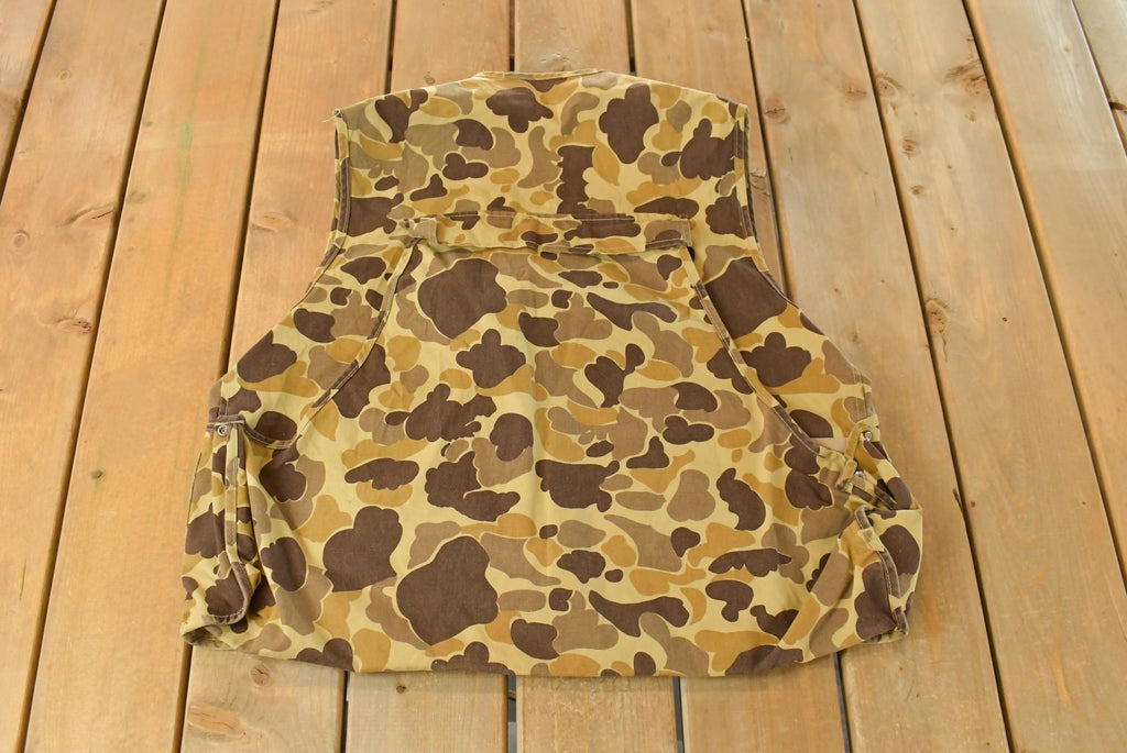 Vintage 1980s Mountain Prarie Camo Hunting Vest Men's Large