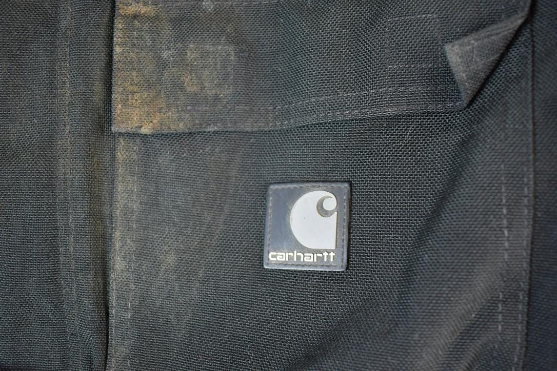 Vintage Y2K Carhartt Perfectly Distressed Collared Work Jacket Made In USA