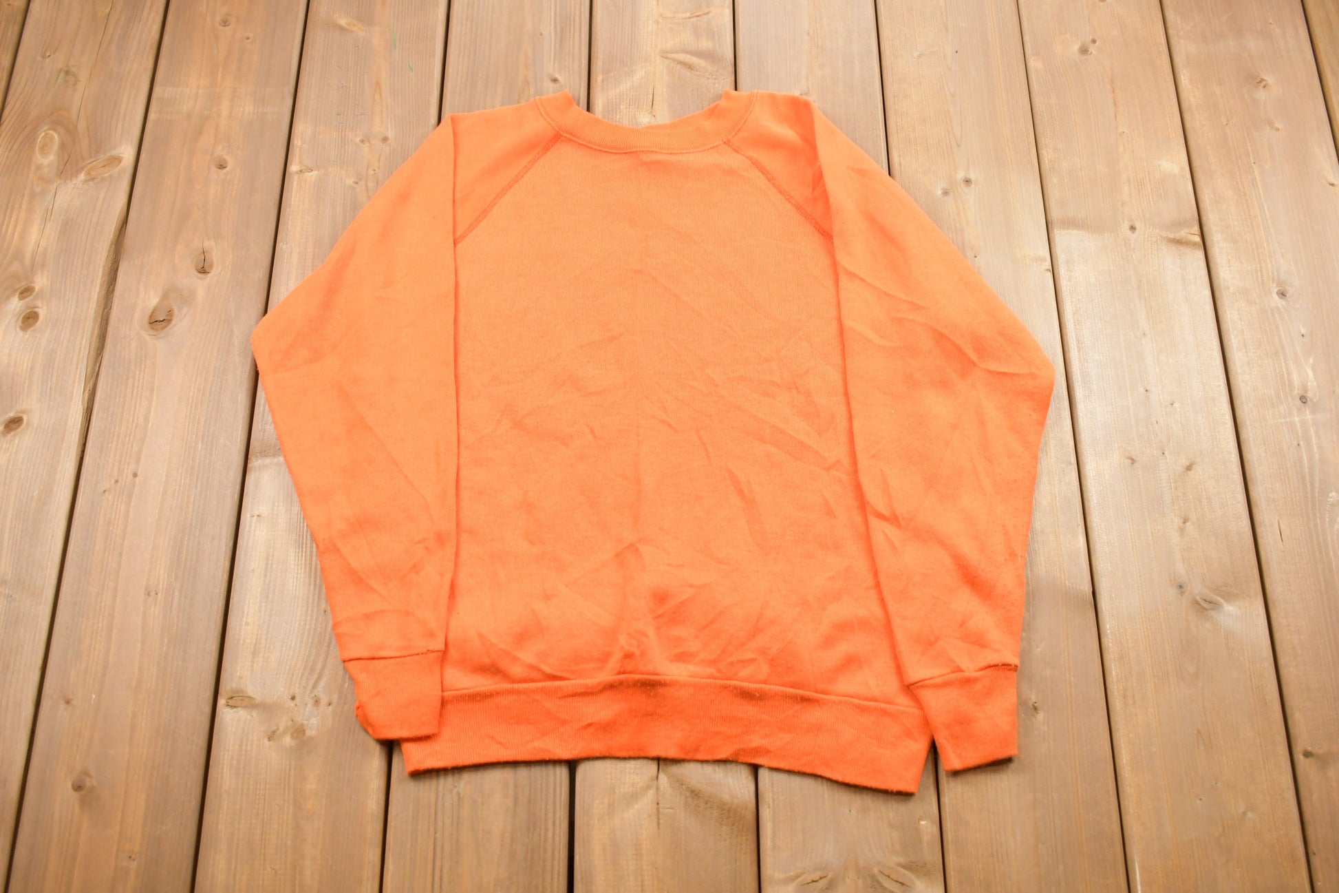 Vintage 1980s Blank Raglan Crewneck Sweatshirt