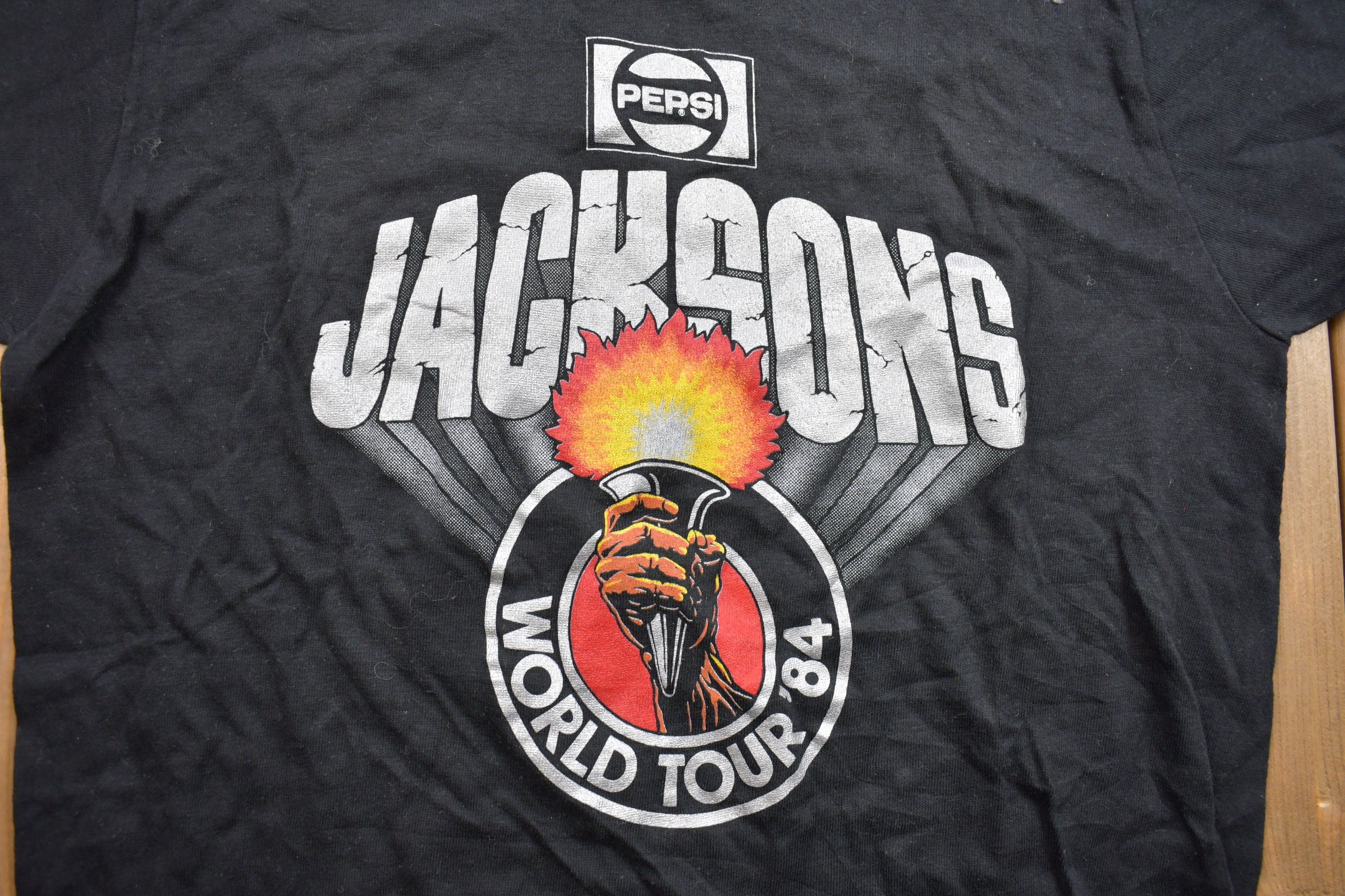Vintage 1984 The Jacksons World Tour Graphic Band T Shirt
