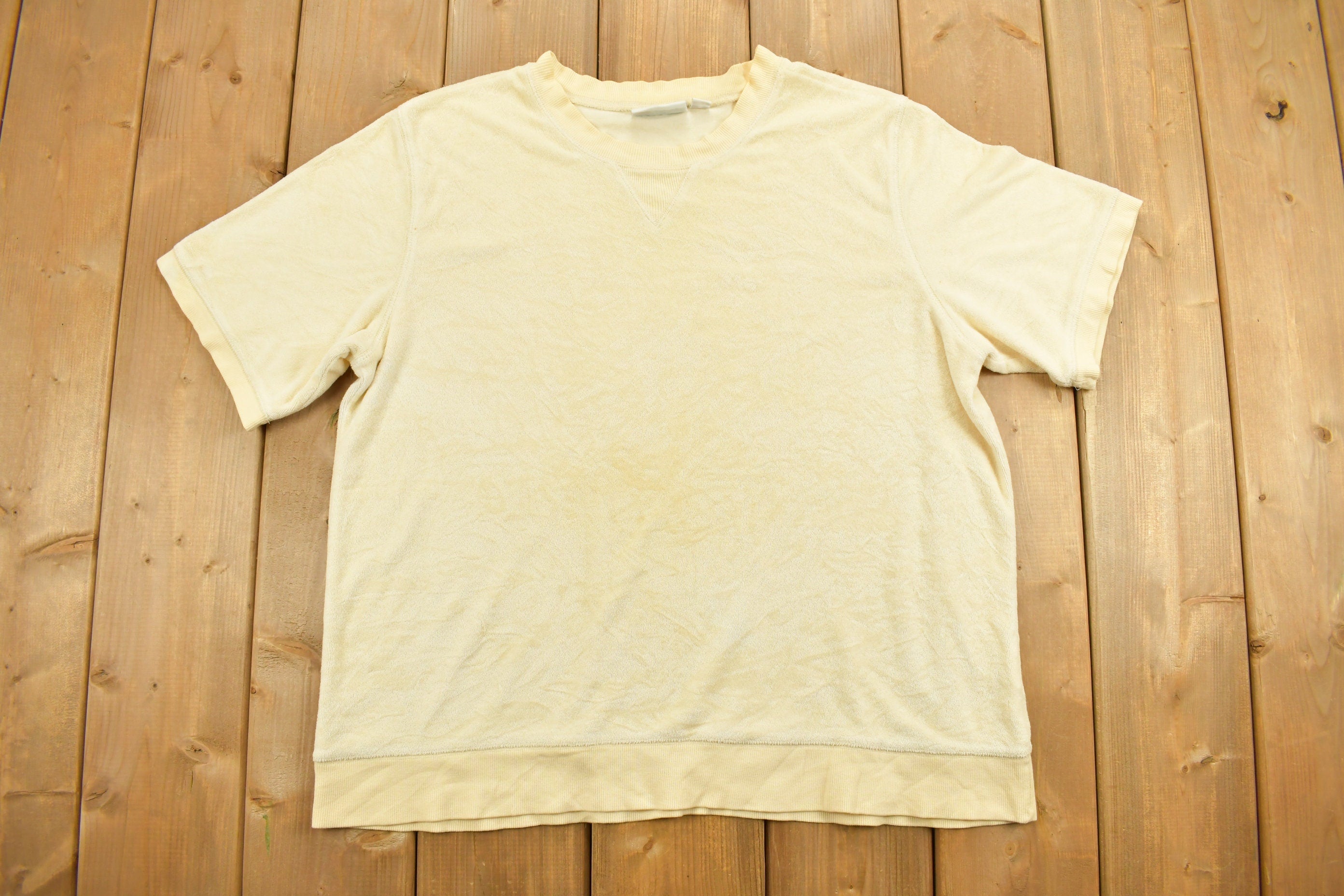 Vintage 1990s D&CO Knitted Short Sleeve Crewneck Sweater