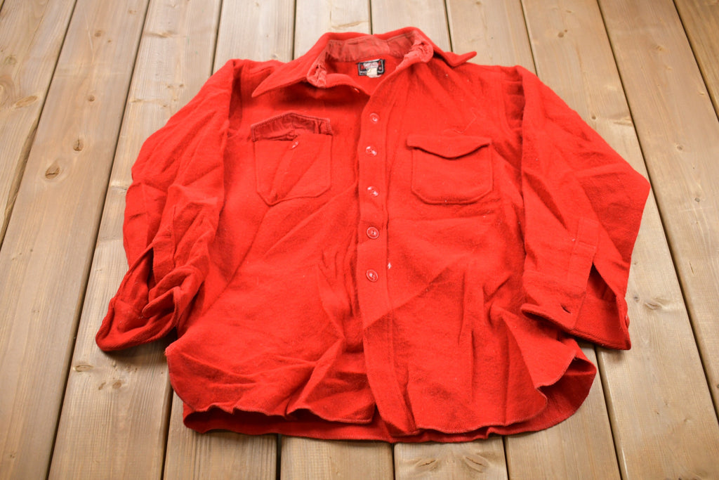 Vintage 1950s Woolrich Wool Button Up Shirt