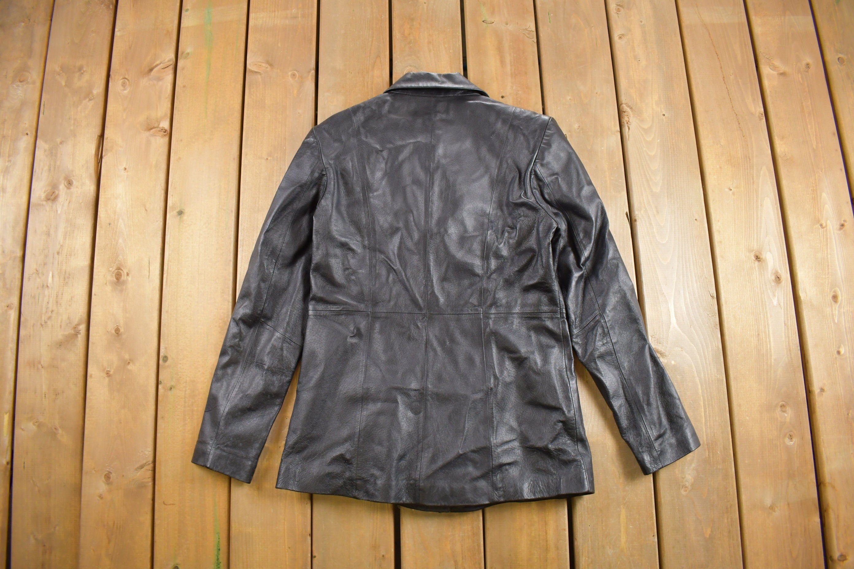 Vintage 1990s Leather Clio Leather Blazer Jacket