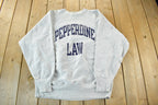 Vintage 1990s Pepperdine Law Champion Reverse Weave Crewneck Sweatshirt
