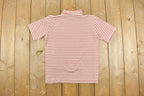 Vintage 1980s Striped Short Sleeve Turtleneck Shirt