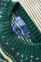 Vintage 1980s Polo Ralph Lauren Snowflake Knit Crewneck Sweater