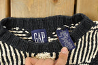 Vintage 1990s Gap Pattern Hand Knit Sweater Women's S