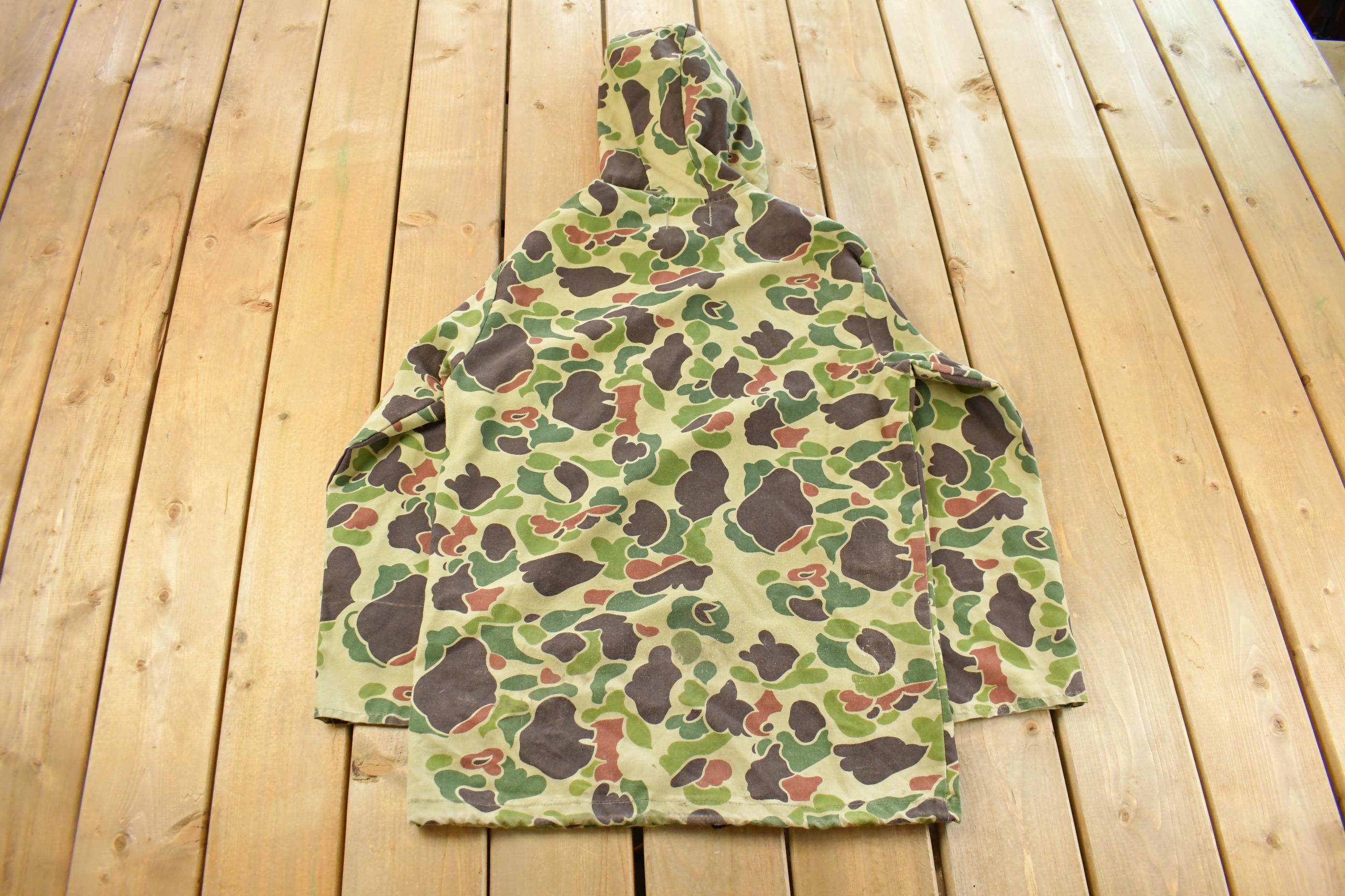 Vintage 1980s MWG Duck Camo Canvas Hunting Jacket Men's Small