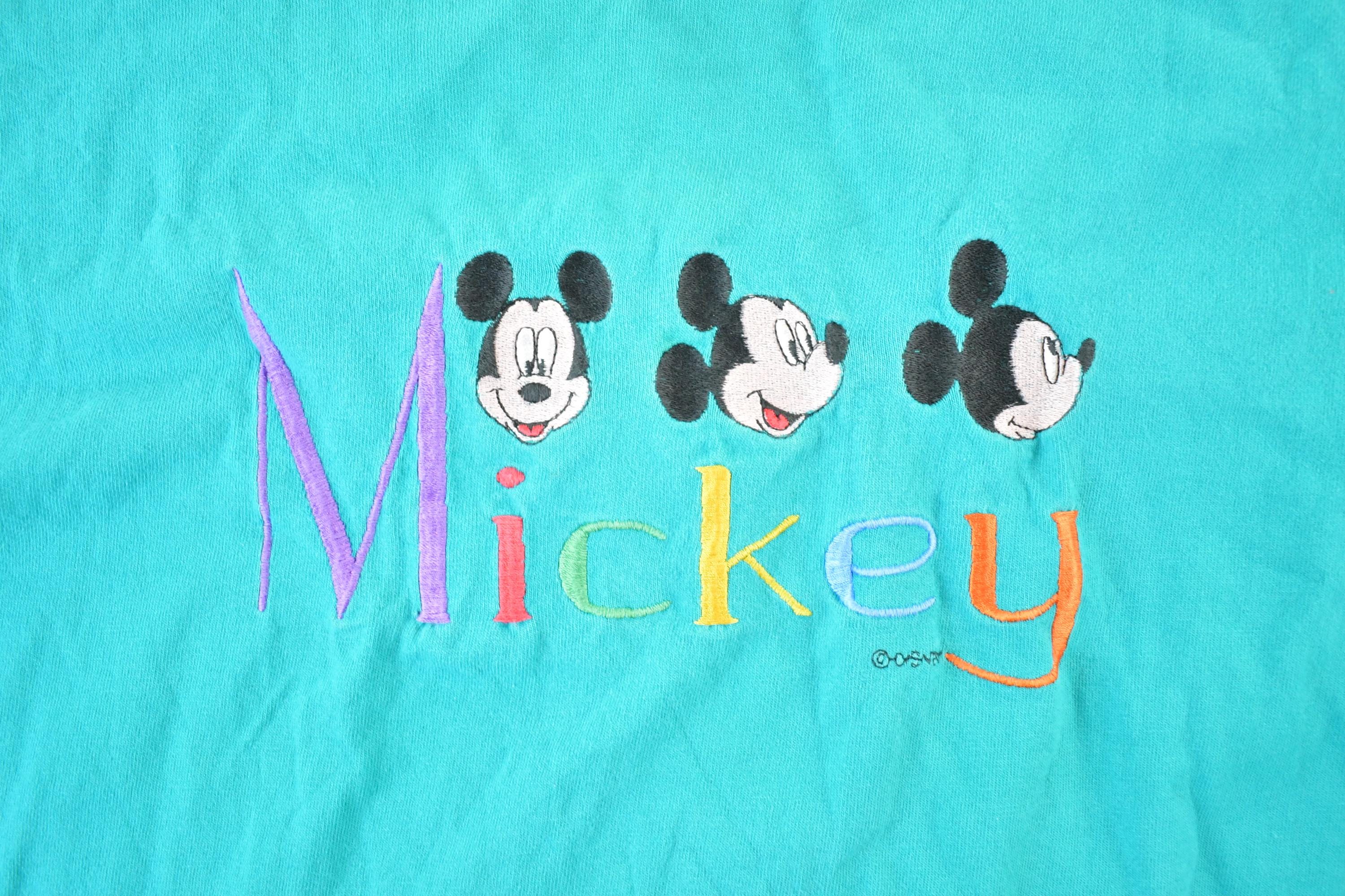 Vintage 1990s Velva Sheen Disney Embroidered Cartoon Promo T-Shirt Mens S