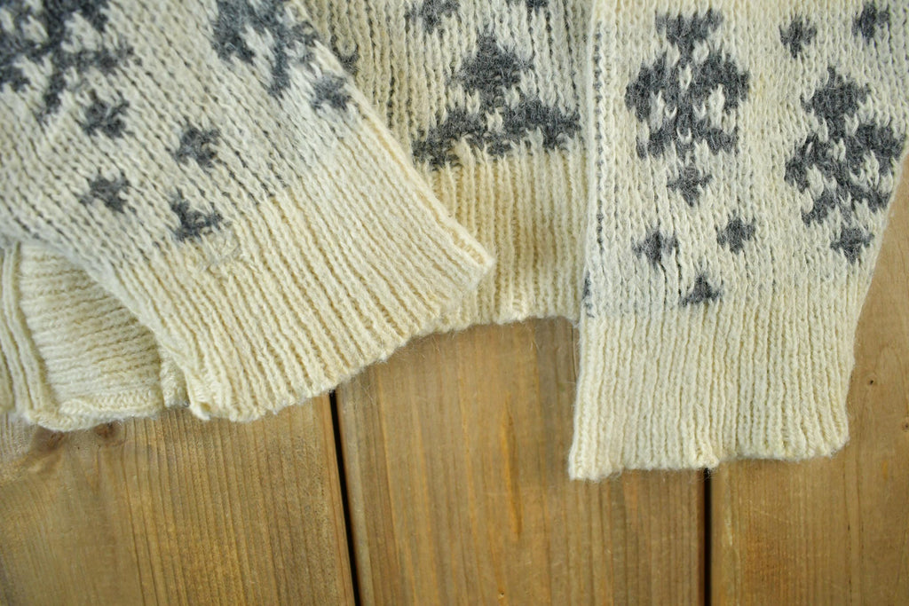 Vintage 1960s Pilgrim Sears Roebuck Wool Knit Zip Up Sweater