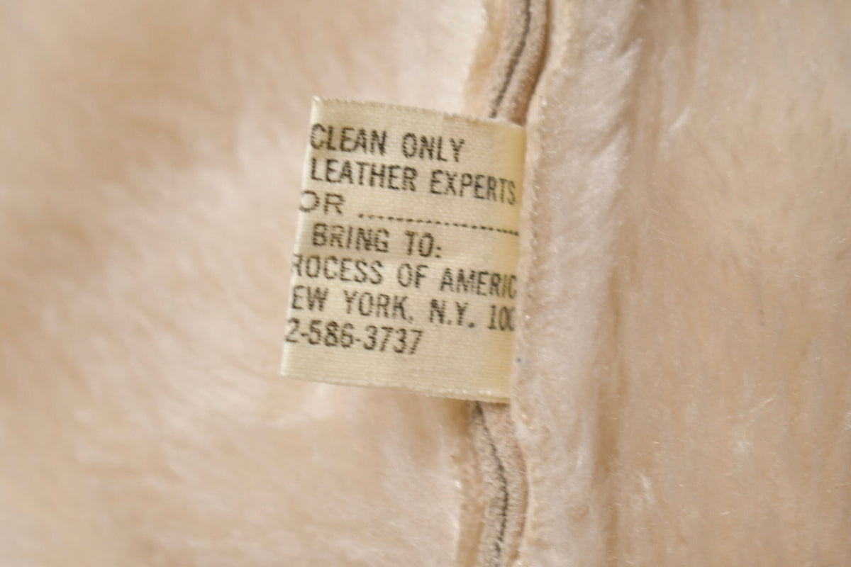 Vintage 1960s Fur Collared Suede Leather Jacket