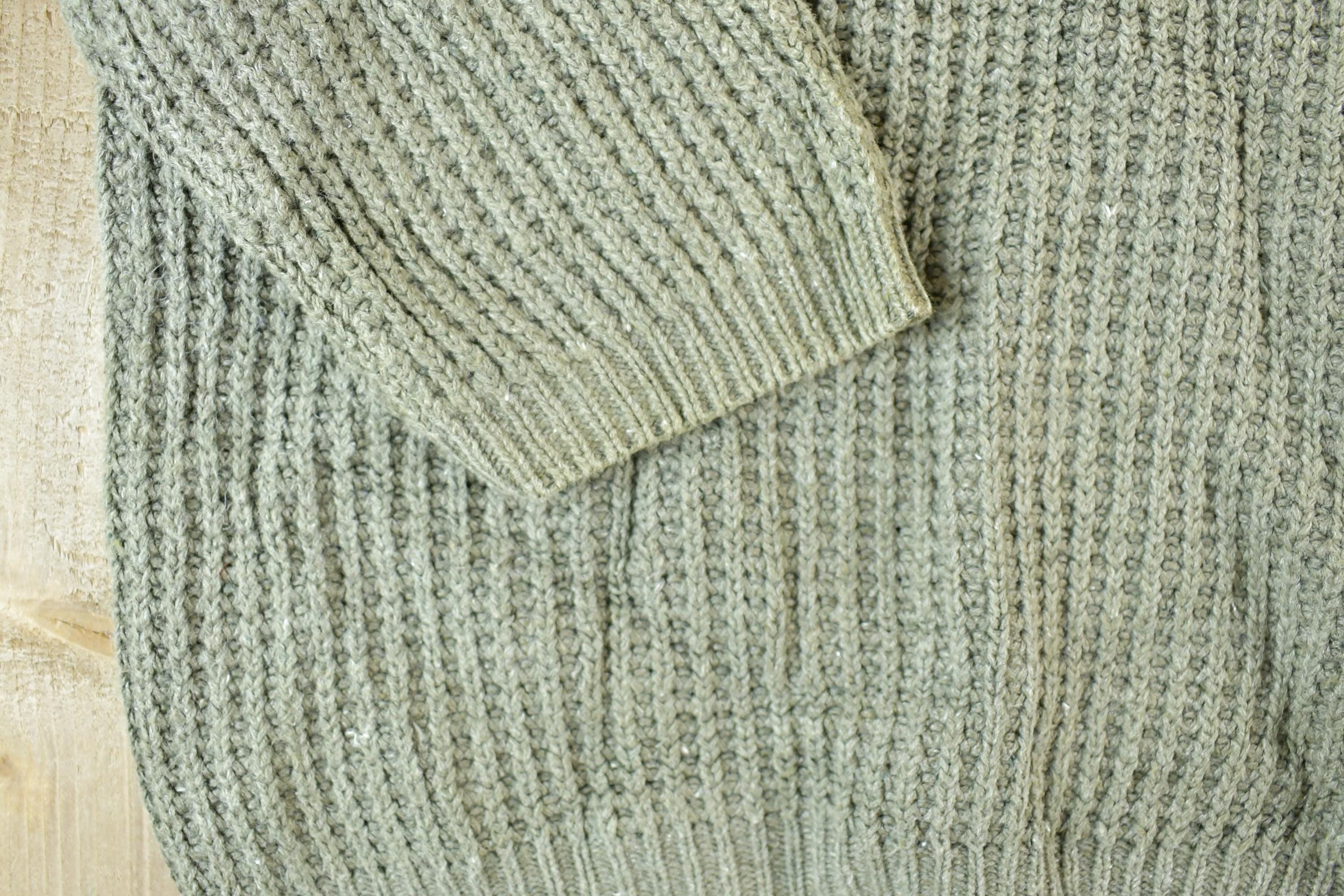 Vintage 1990s Cherokee Knit Abstract Pattern Crewneck Sweater Made In