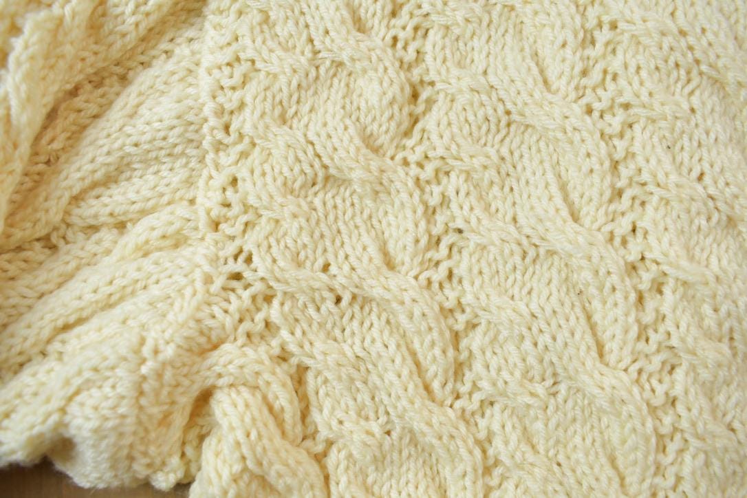 Vintage 1980s 3D Cable Knit Hoodie