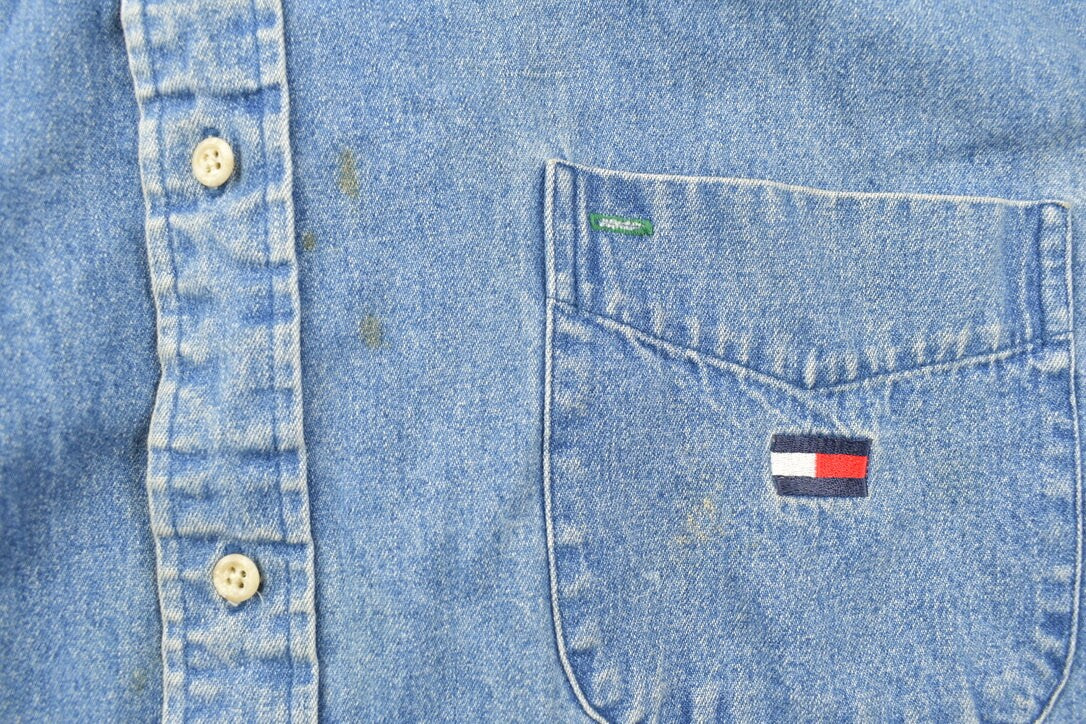 Vintage 1990s Tommy Hilfiger Button Up Denim Shirt