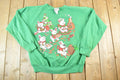 Vintage 1980s MBC Cute Christmas Bunnies Crewneck Baking Sweater  Made In USA 90s Crewneck  Grandma Sweater  Streetwear