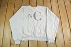 Vintage 1990s Outer Banks NC Graphic Crewneck Sweatshirt Men's L-XL / Travel Souvenir / 90s Sweater / Vintage Sweater