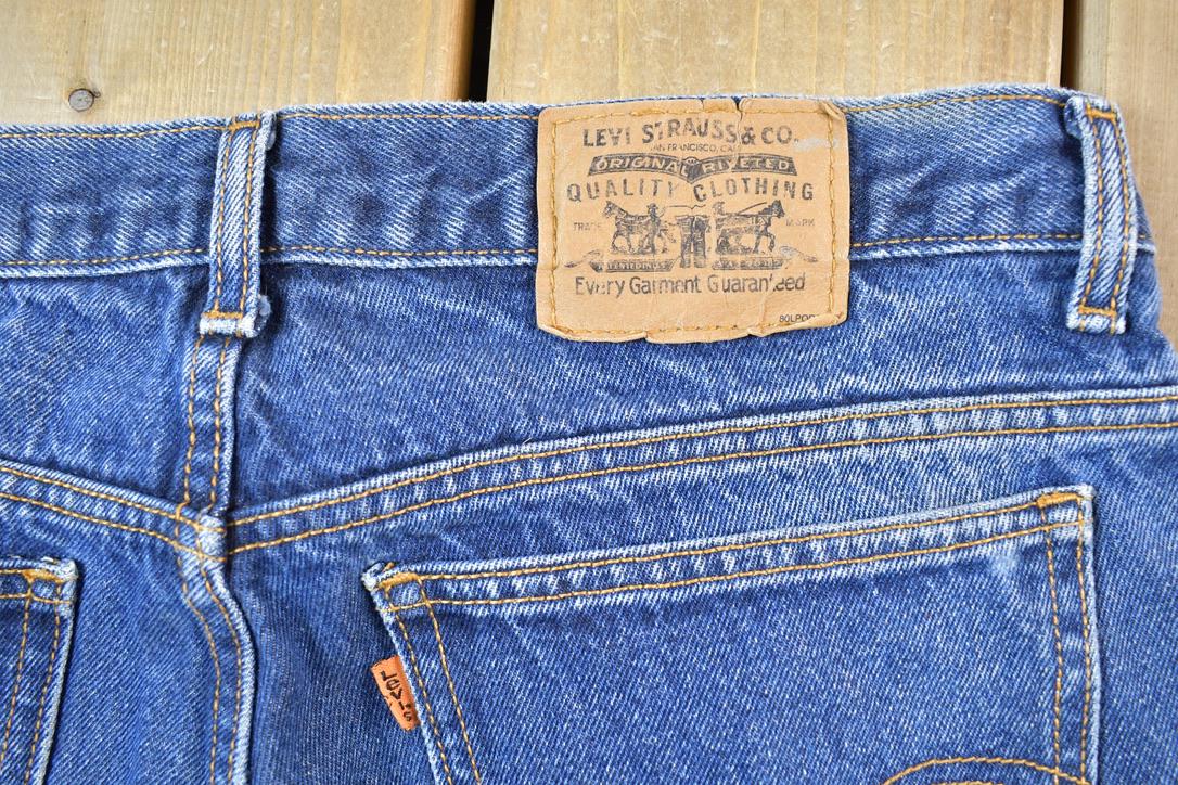 Vintage 1970s Levi Strauss Orange Tab Denim Jeans Size 32 x 30 Made In USA