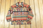 Vintage 1990s Studio Works Petite Abstract Knit Light Jacket