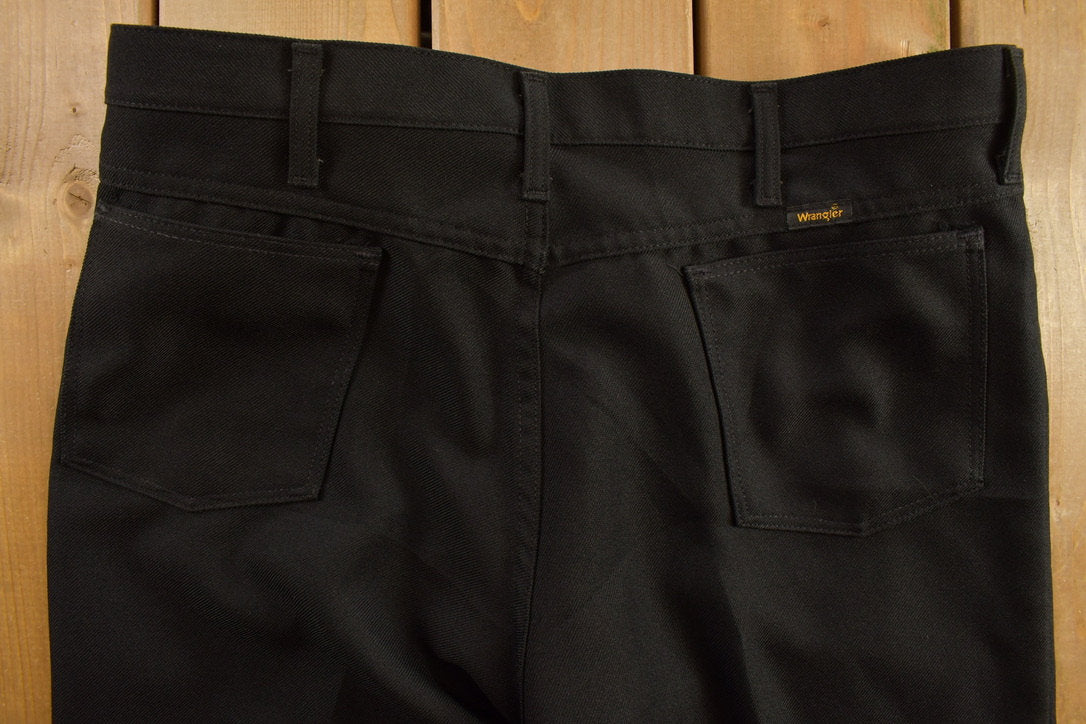 Vintage 1990's Wrangler Black Polyester Pants 38 x 29