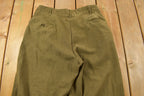 Vintage 1980s Military Green Army Pants Size 32 x 27