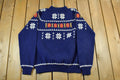 Vintage 1980s Fir JC Penney Knit Abstract Pattern Crewneck Sweater Mens Large