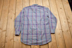 Vintage 1990s Westport Plaid Check Button Up Shirt