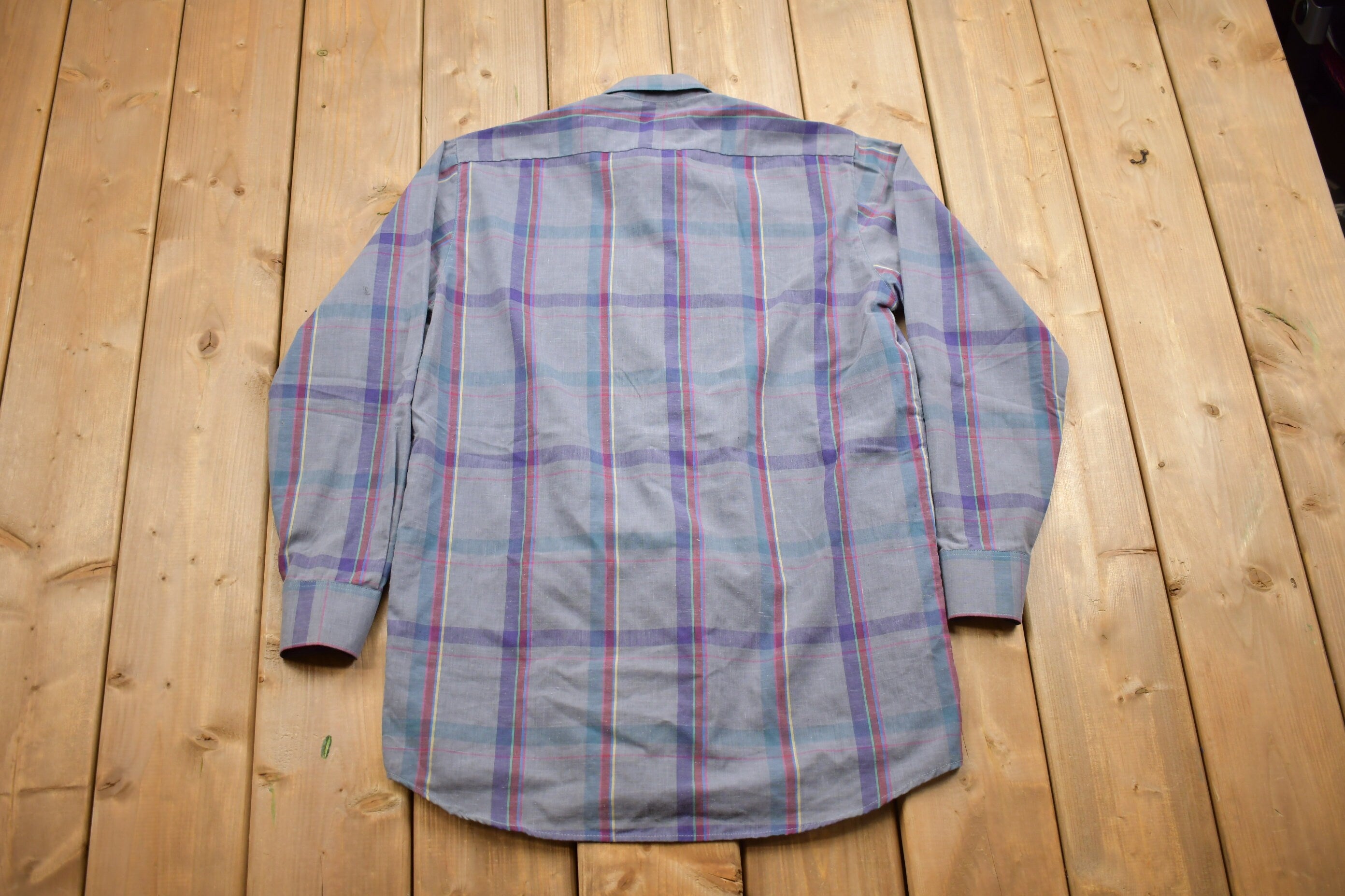 Vintage 1990s Westport Plaid Check Button Up Shirt