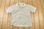 Vintage 1990s Eddie Bauer Plaid Polo Shirt Men's Medium