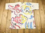 Vintage 1990s Abstract Art All Over Print T-Shirt