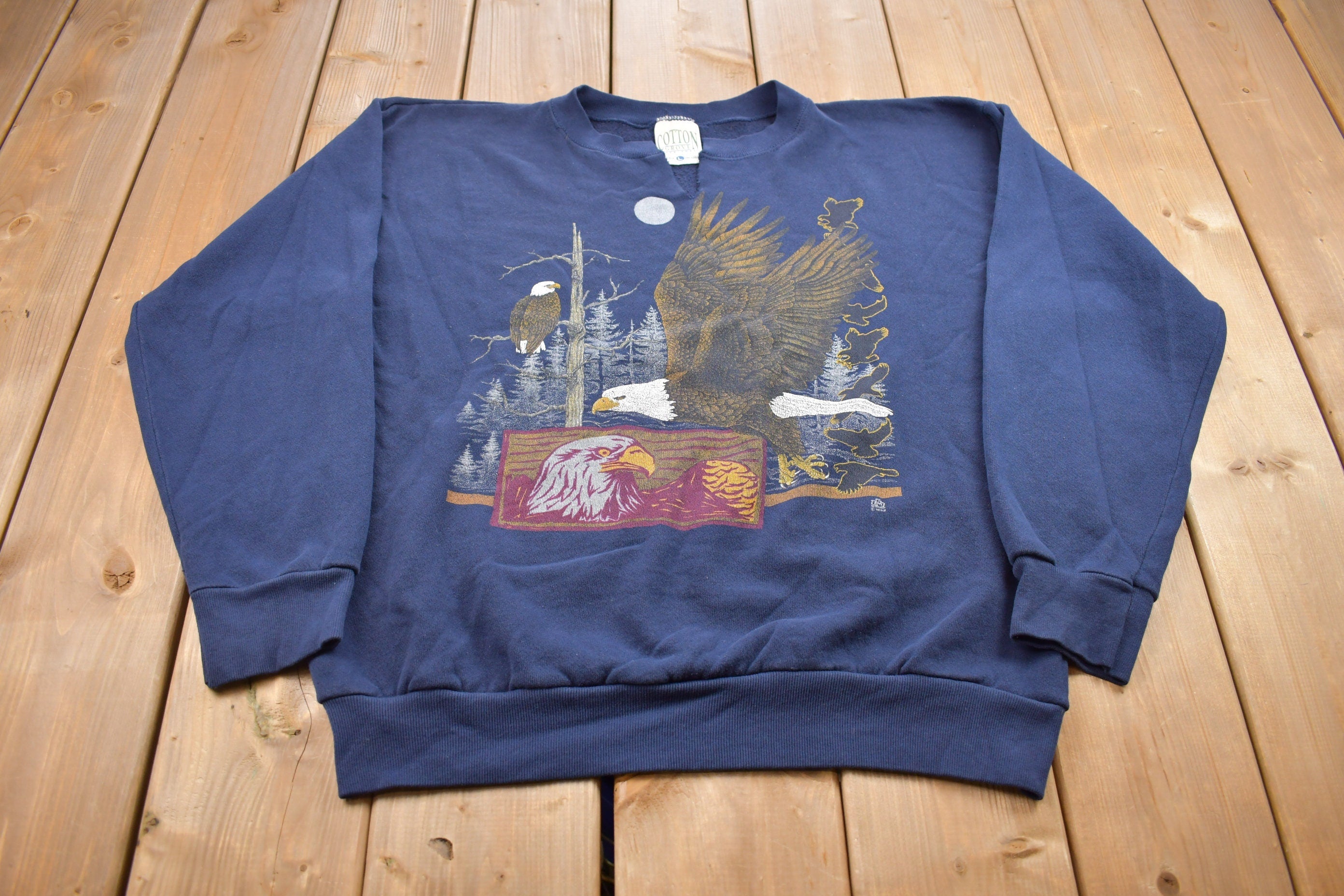 Vintage 1990s Cotton Grove Eagle Crewneck Sweatshirt