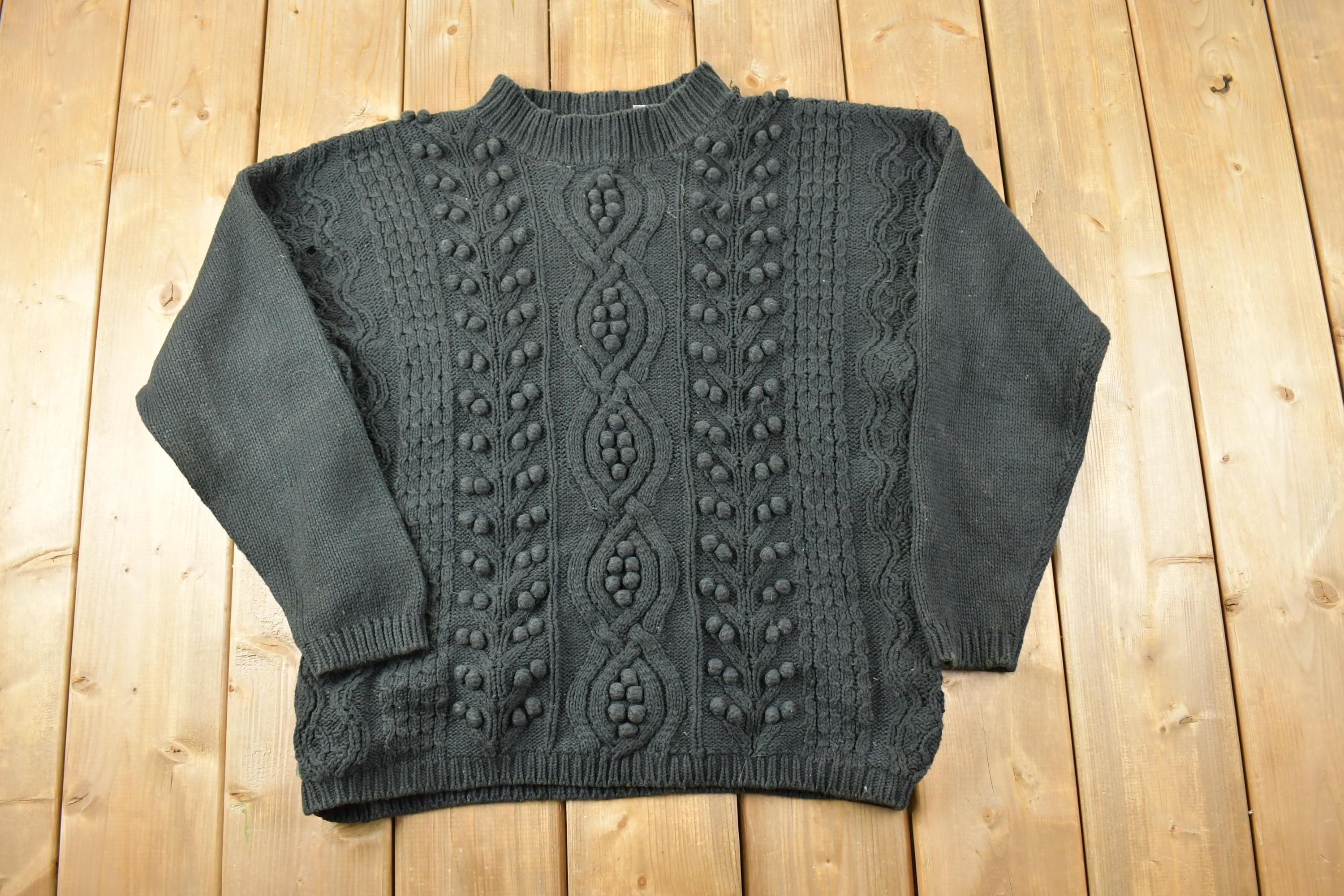 Vintage 1990s Lauren Brooke Cable Knit Crewneck Sweater