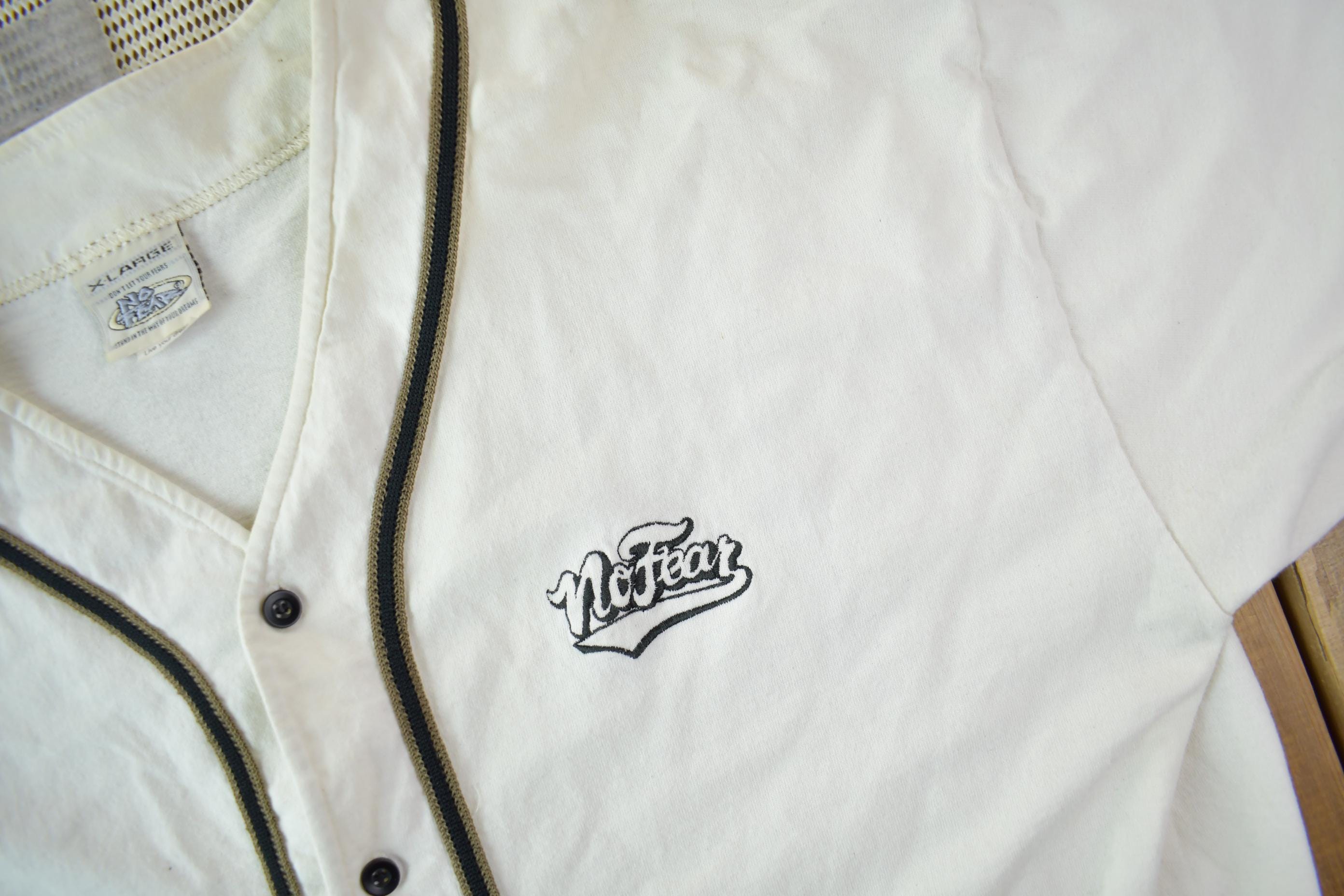 Vintage 1990s No Fear Baseball Jersey Shirt