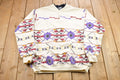 Vintage 1990s Aztec Pattern Quarter Button Up Sweatshirt