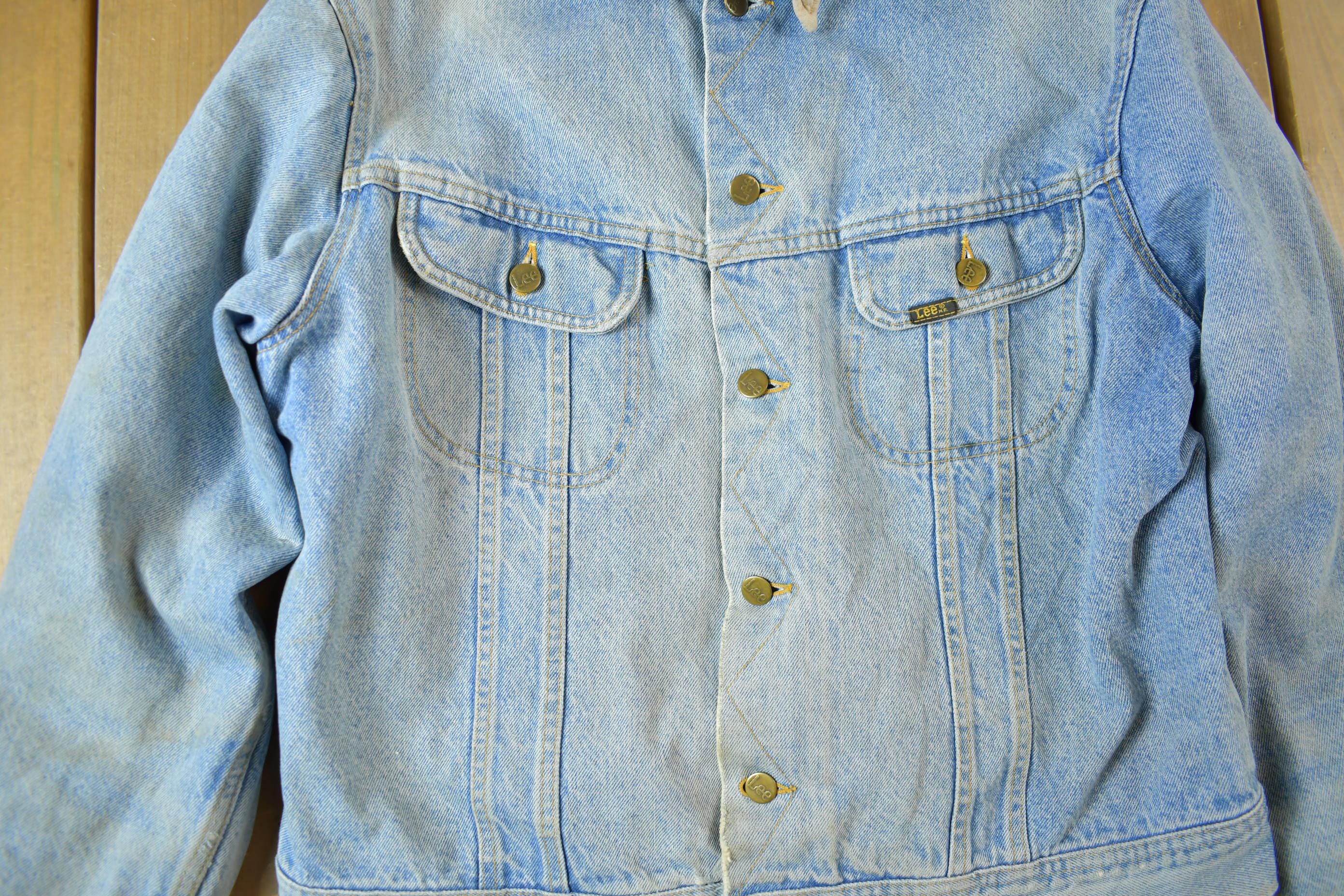 Vintage 1990s Lee Storm Rider Blanket Lined Jean Jacket Size 44