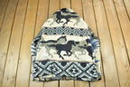 Vintage 1990s Wolf Theme Graphic Sweater Jacket Adult XL